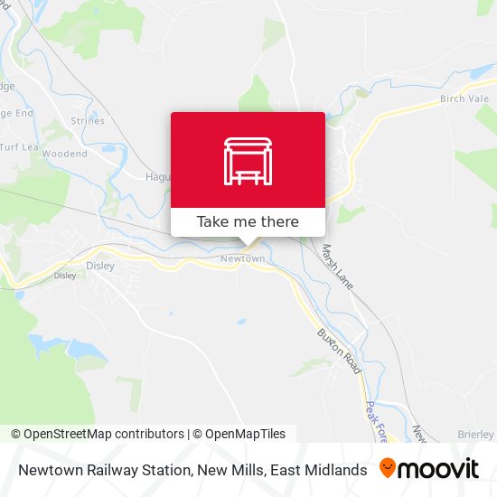 Newtown Railway Station, New Mills map