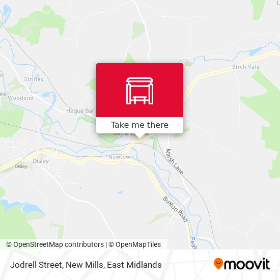 Jodrell Street, New Mills map