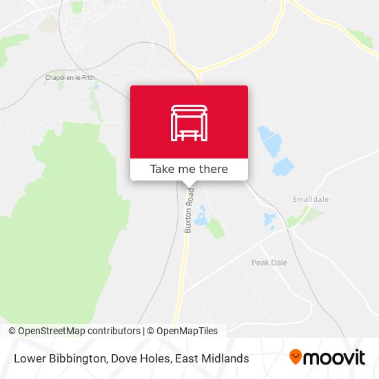 Lower Bibbington, Dove Holes map