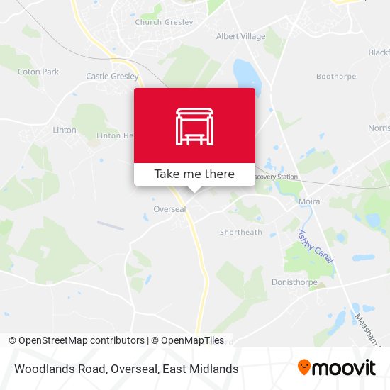 Woodlands Road, Overseal map