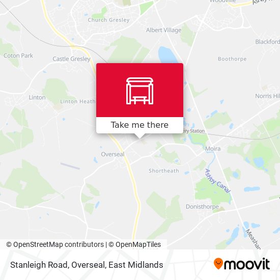 Stanleigh Road, Overseal map