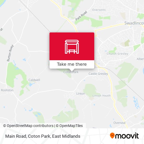 Main Road, Coton Park map