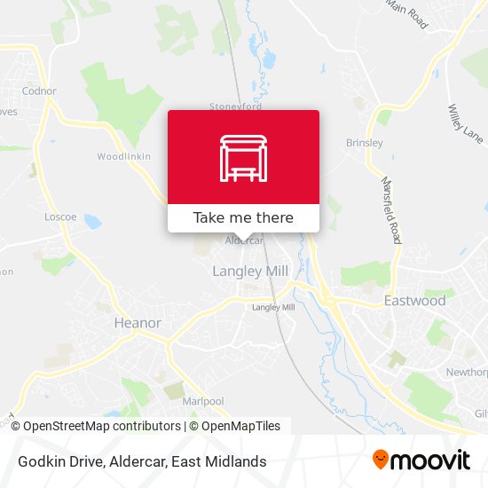 Godkin Drive, Aldercar map
