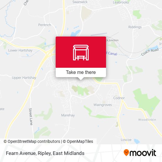 Fearn Avenue, Ripley map