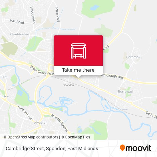 Cambridge Street, Spondon map