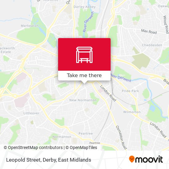 Leopold Street, Derby map