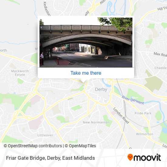 Friar Gate Bridge, Derby map
