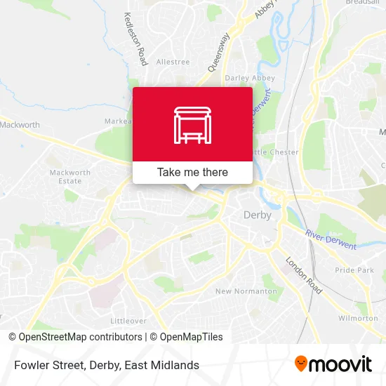 Fowler Street, Derby map