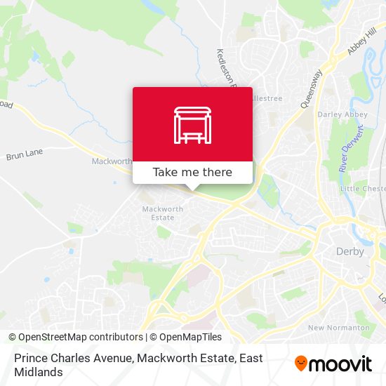 Prince Charles Avenue, Mackworth Estate map