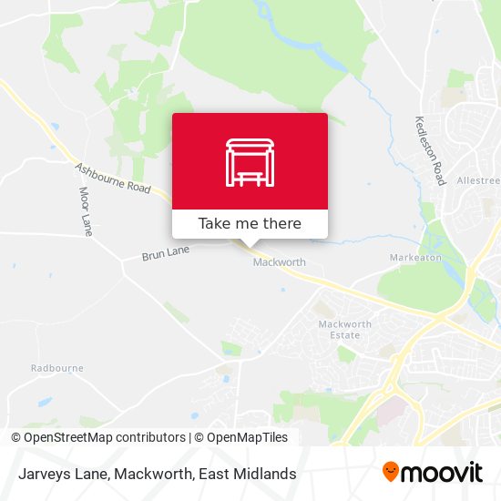 Jarveys Lane, Mackworth map