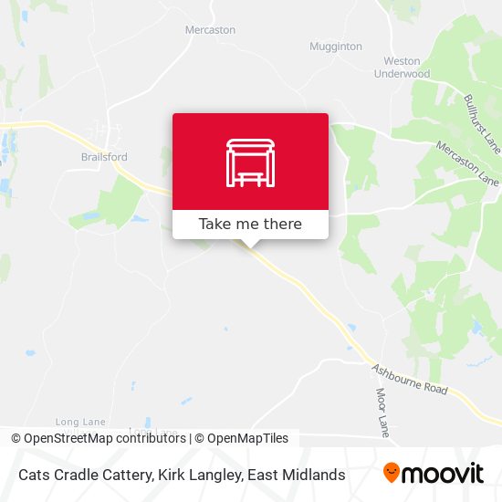 Cats Cradle Cattery, Kirk Langley map