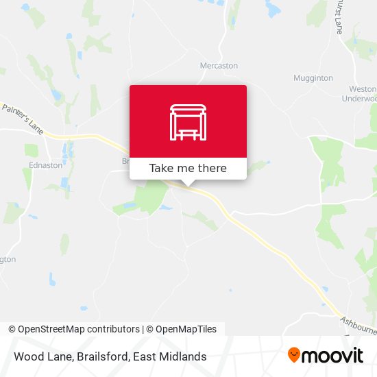 Wood Lane, Brailsford map