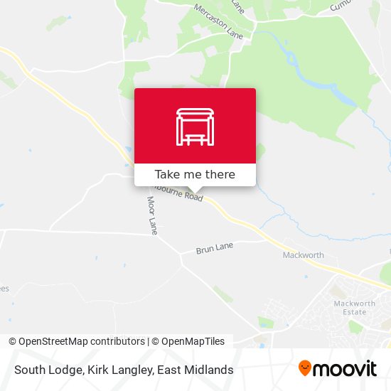 South Lodge, Kirk Langley map