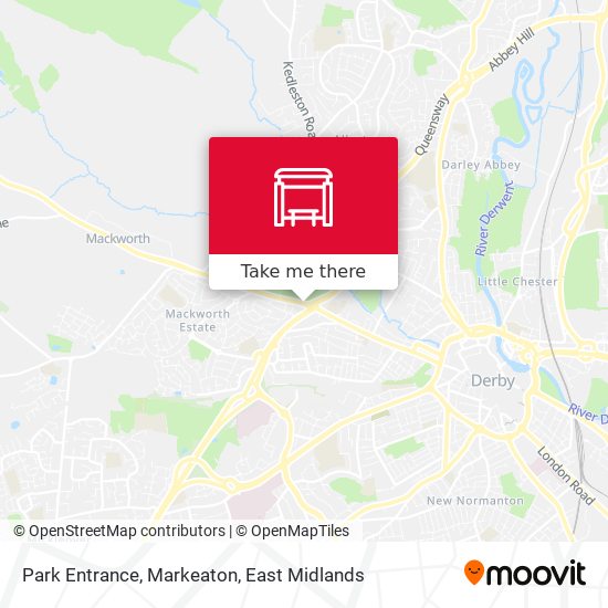 Park Entrance, Markeaton map