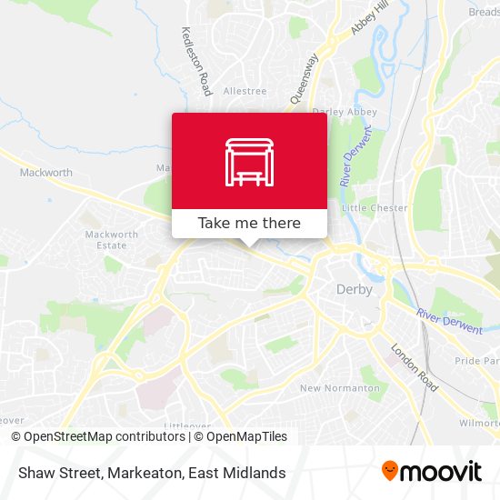 Shaw Street, Markeaton map