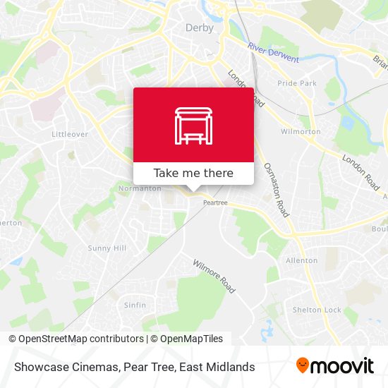 Showcase Cinemas, Pear Tree map