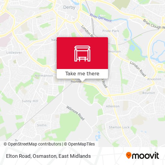 Elton Road, Osmaston map