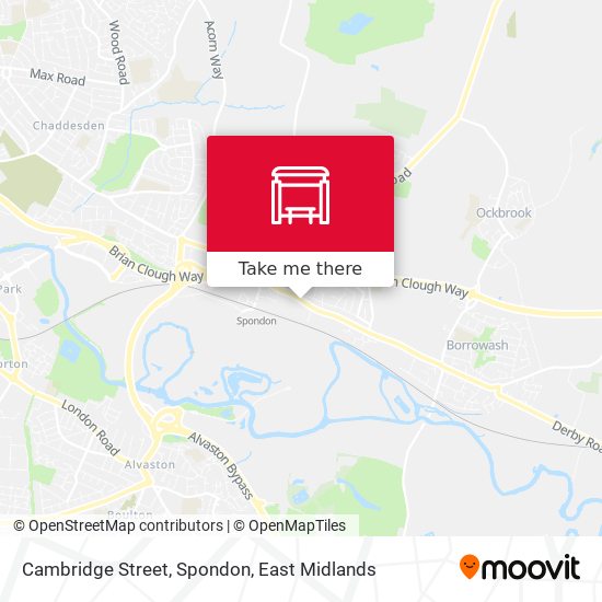 Cambridge Street, Spondon map