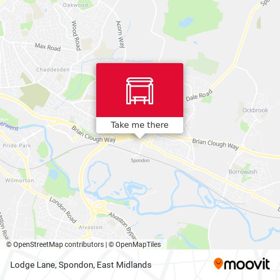 Lodge Lane, Spondon map