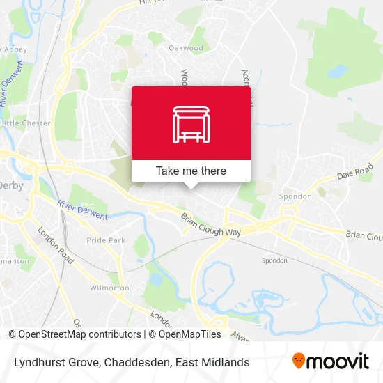 Lyndhurst Grove, Chaddesden map