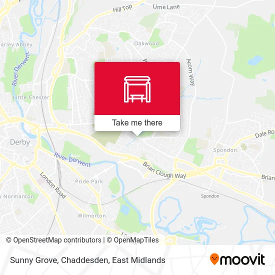 Sunny Grove, Chaddesden map