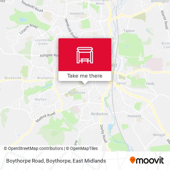 Boythorpe Road, Boythorpe map