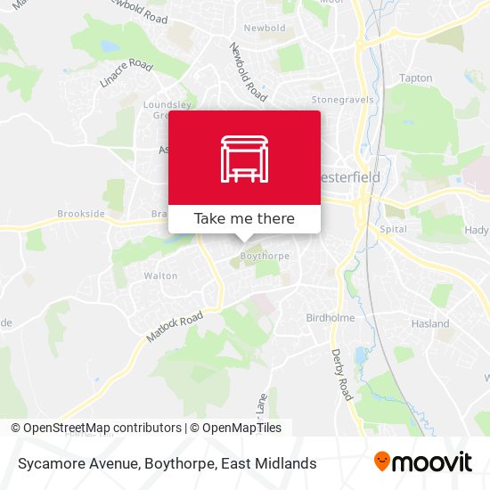 Sycamore Avenue, Boythorpe map