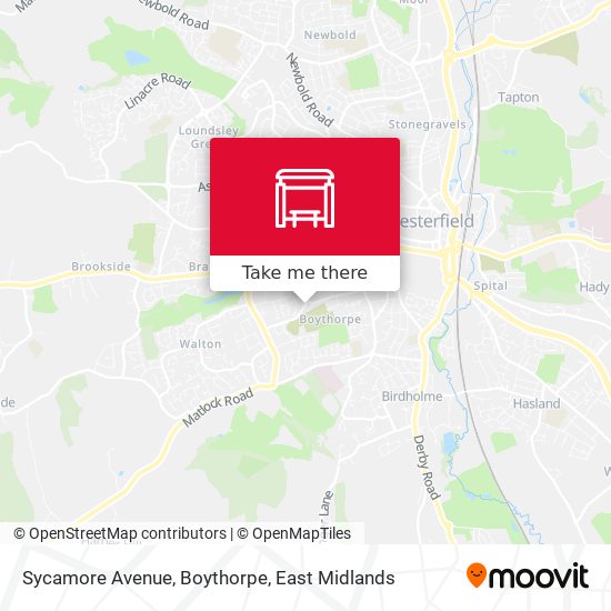 Sycamore Avenue, Boythorpe map