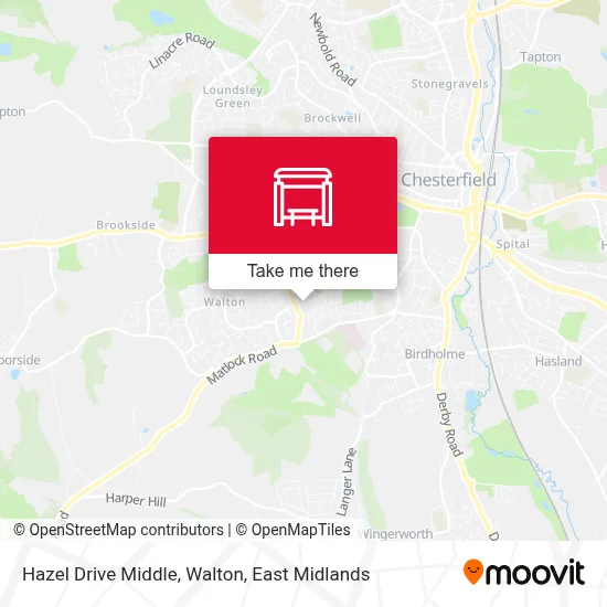 Hazel Drive Middle, Walton map