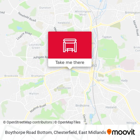 Boythorpe Road Bottom, Chesterfield map