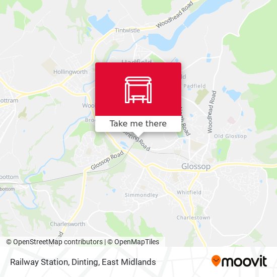 Railway Station, Dinting map
