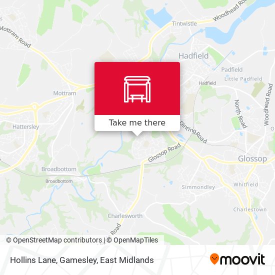 Hollins Lane, Gamesley map