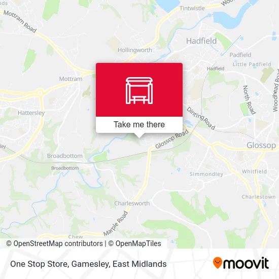 One Stop Store, Gamesley map