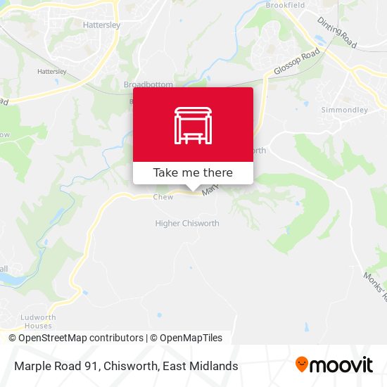 Marple Road 91, Chisworth map