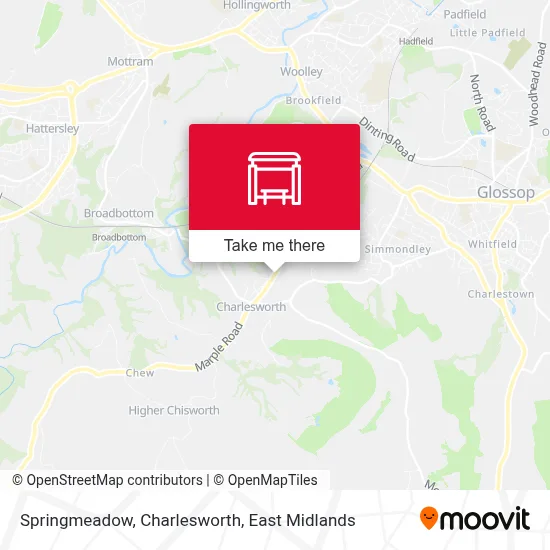 Springmeadow, Charlesworth map