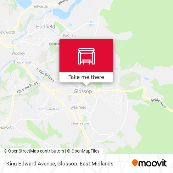 King Edward Avenue, Glossop map