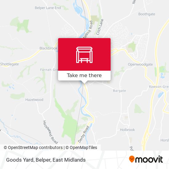 Goods Yard, Belper map