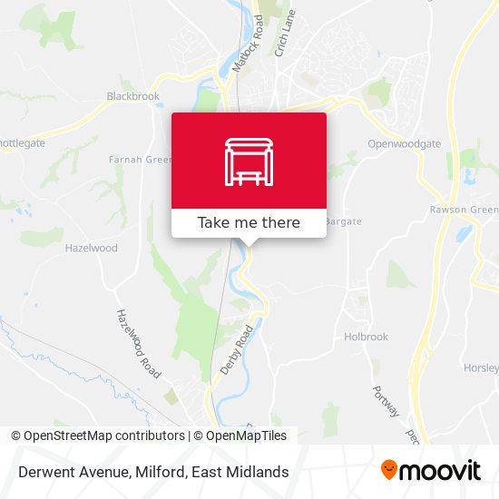 Derwent Avenue, Milford map