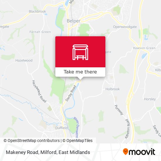 Makeney Road, Milford map