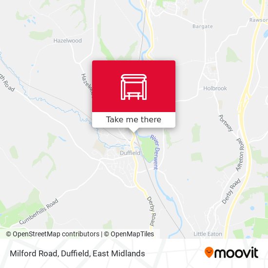 Milford Road, Duffield map