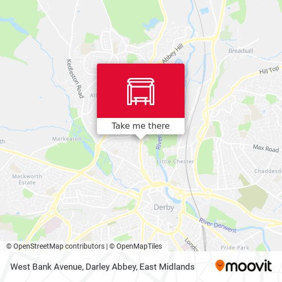 West Bank Avenue, Darley Abbey map