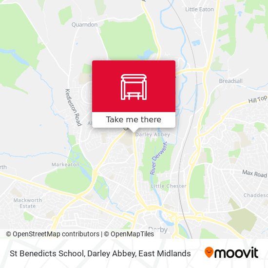 St Benedicts School, Darley Abbey map