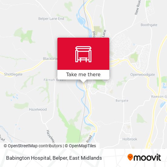 Babington Hospital, Belper map