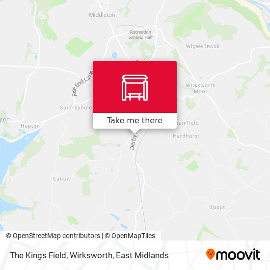 The Kings Field, Wirksworth map