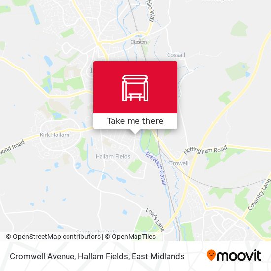 Cromwell Avenue, Hallam Fields map