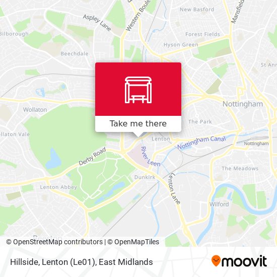 Hillside, Lenton (Le01) map