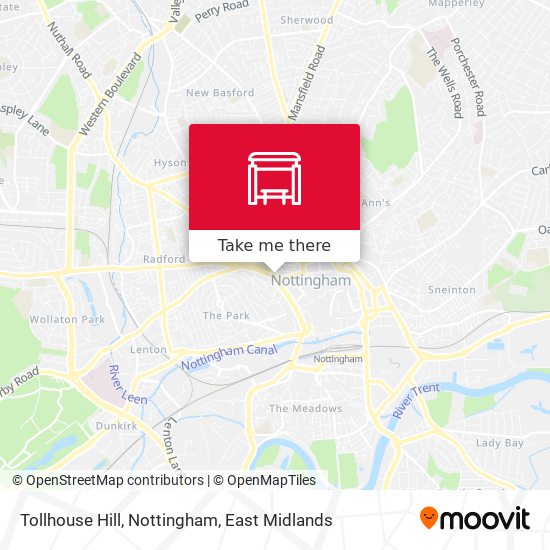Tollhouse Hill, Nottingham map