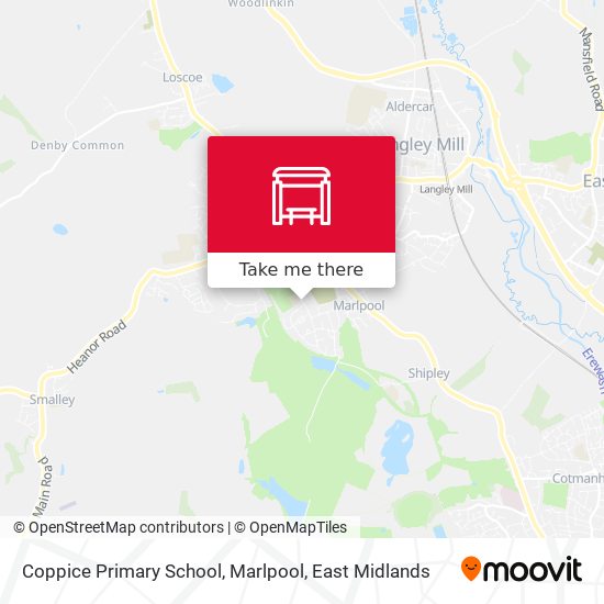 Coppice Primary School, Marlpool map