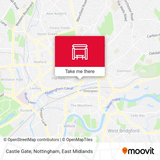 Castle Gate, Nottingham map