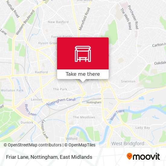 Friar Lane, Nottingham map